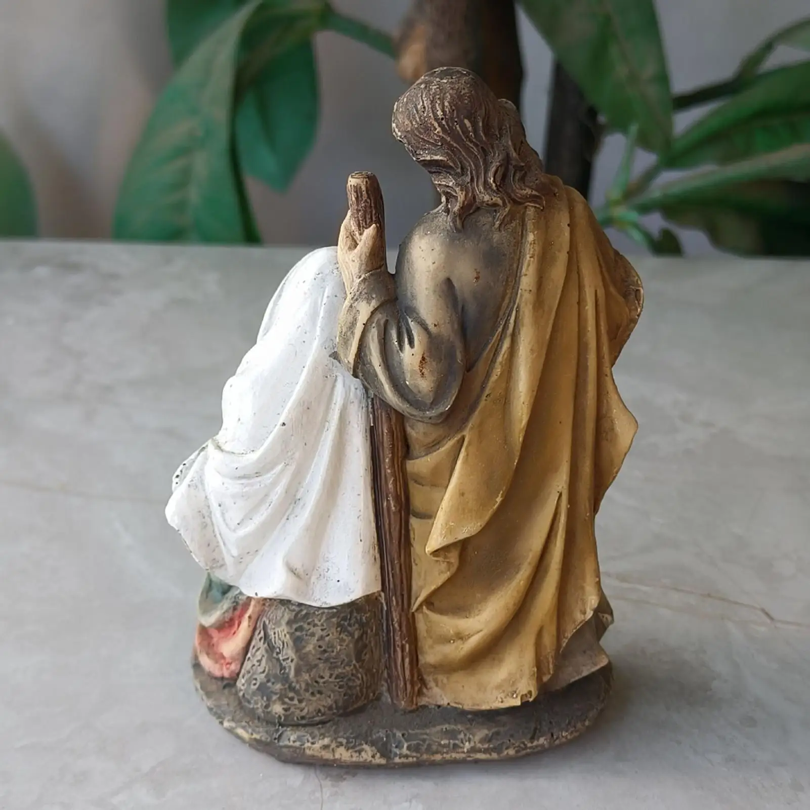 Nativity Statue Handmade Religious Decoration Nativity Scene Indoor For Holiday Home Church Kids Table Yard Lawn Door