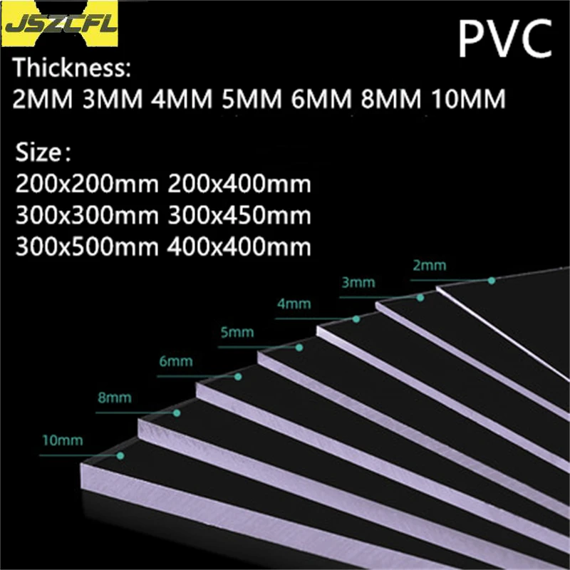 Spessore pannello in PVC trasparente 2/3/4/5/6/8/10/12/15mm 200-500MM Foglio di plastica dura fai-da-te per copertura macchina e accessori