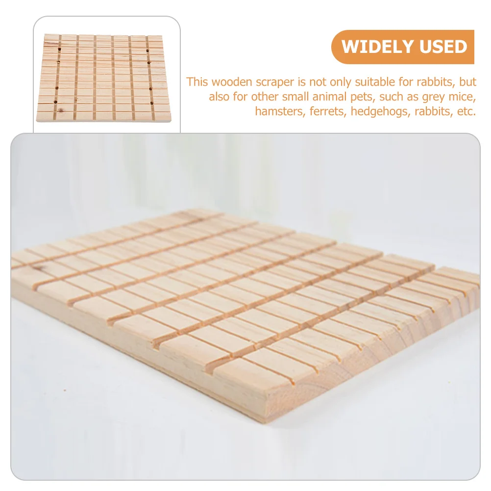 لوحة طحن خشبية لوحة خدش أرنب خشب طبيعي ملحقات الحيوانات الأليفة لوح طحن الحيوانات الأليفة الصغيرة خدش منزلي #4