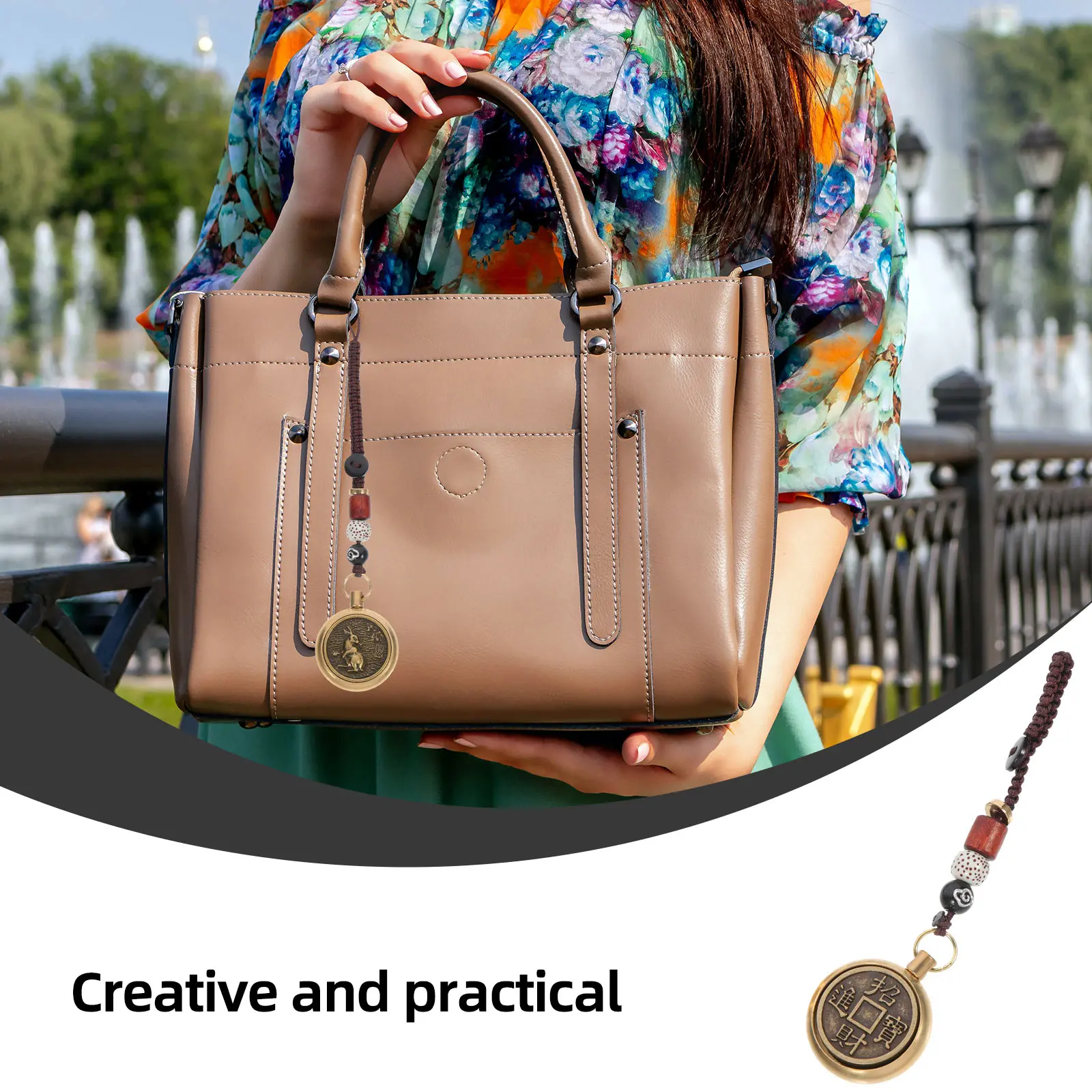 

2Pcs Chinese Zodiac Rabbit Copper Pendant Vintage Hanging Decor Exquisite Carving Keychain Necklace Gift Craft