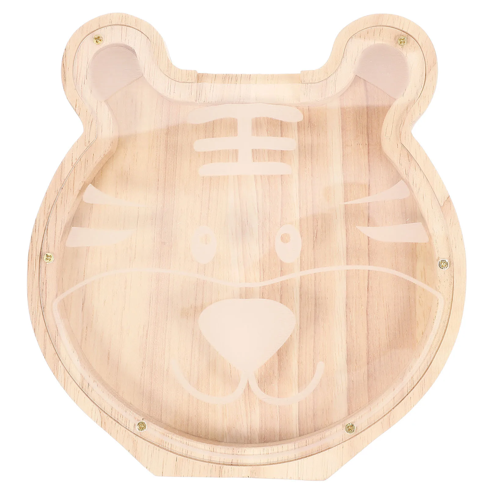 Animal Shape Wooden Coin Bank Piggy Bank Large Capacity Money Saving Box Coin Container Decorative Desktop Ornament Kids Gift