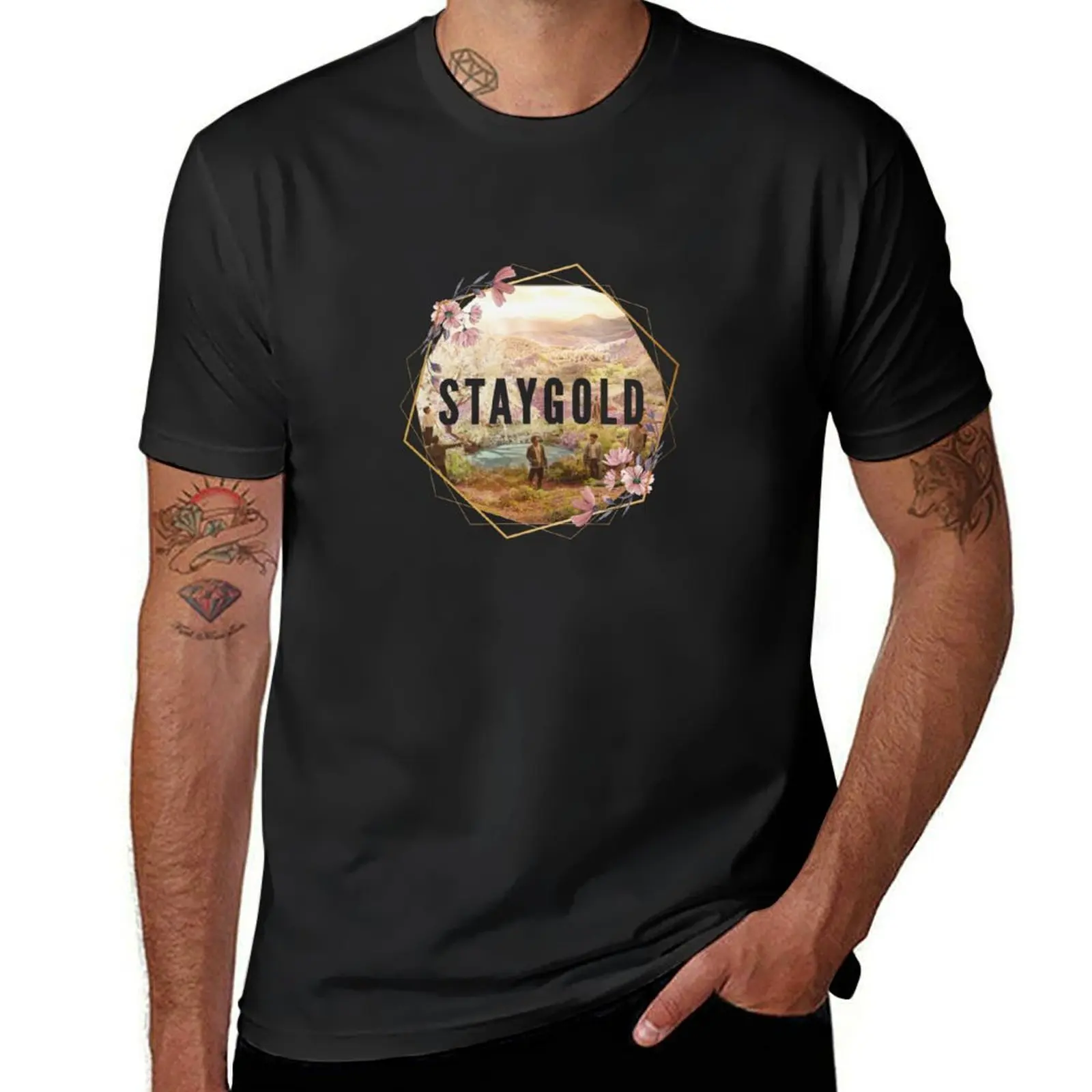 

Stay Gold T-Shirt graphic t shirts funny costumes gifts for boyfriend summer clothes oversized t shirt men