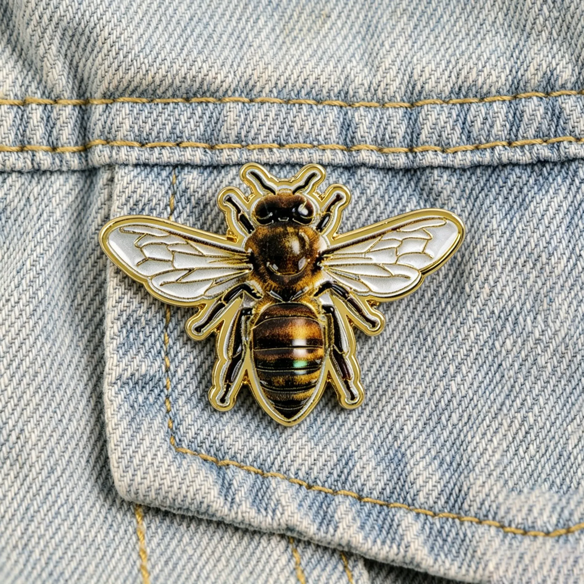 Cute Bee Enamel Pin Nature Inspired Insect Brooch Lapel Badge for Animal Lovers Clothing Decoration Unique Gift