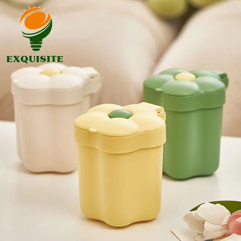 

Plastic Storage Bin Safe And Odorless Miscellaneous Bin Flip Open Multifunctional Mini Trash Can Portable Trash Can Mini