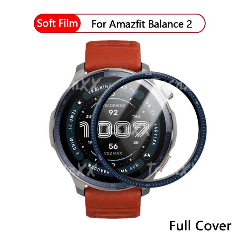 

3D Curved Soft Flexible Film For Amazfit Balance / 2 Smart Watch Ultra Clear Plating PMMA Screen Protector -Not Tempered Glass