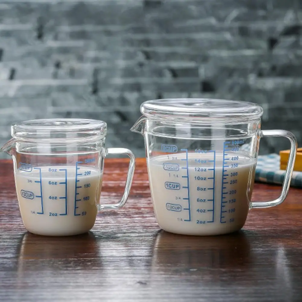 Useful Measuring Cup Broken-resistant Clear Scale Design Glass Graduated Juice Cup