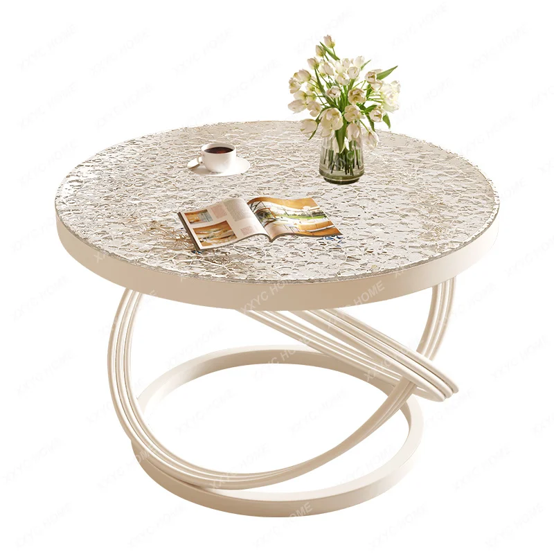 MMCream wind small coffee table tempered glass simple household, glass surface   minimalist creativity