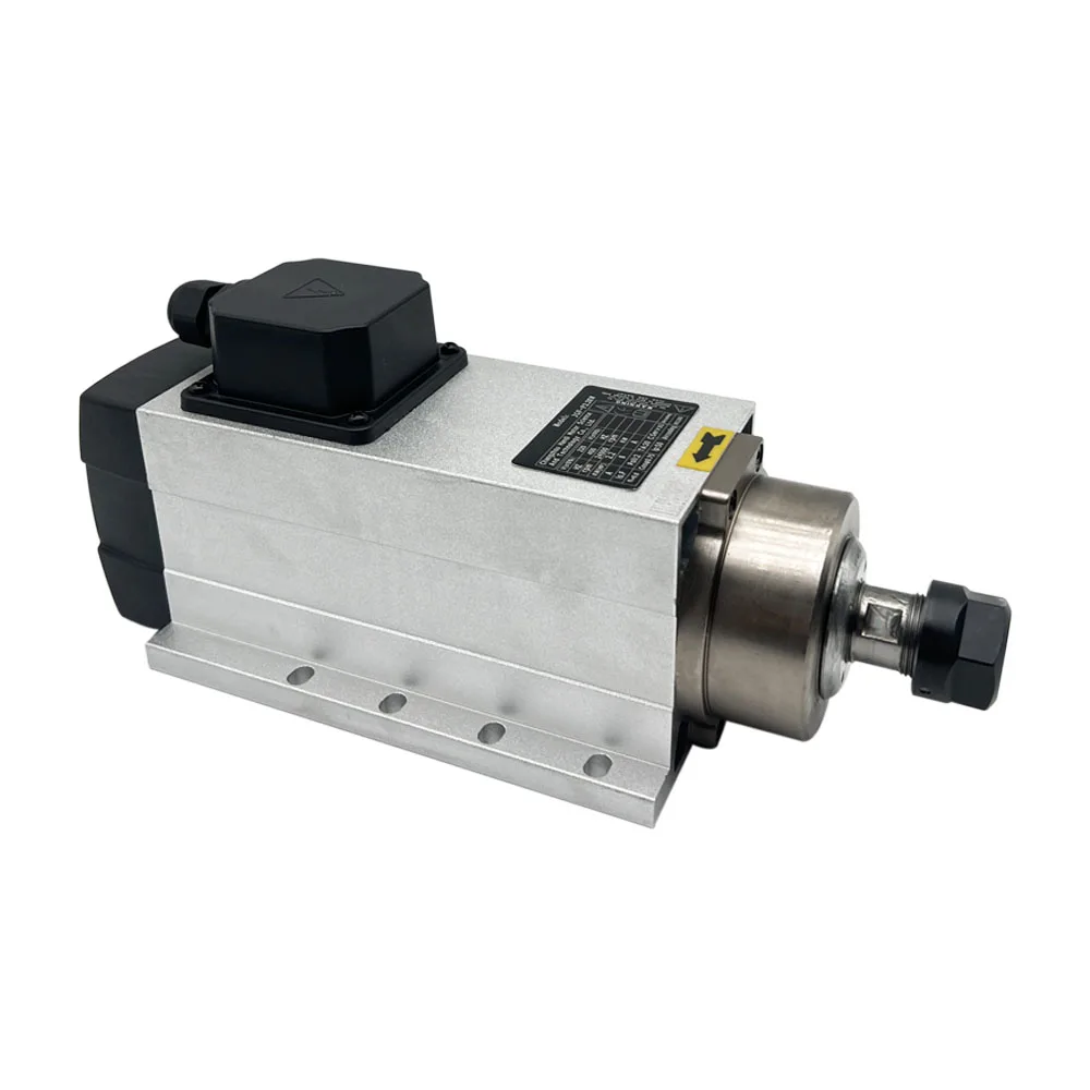 High Speed  Cnc Spindle Motor 2.2KW ER20 24000RPM  110V 220V 380V Air Cooled Square flanged Spindle motor for cnc