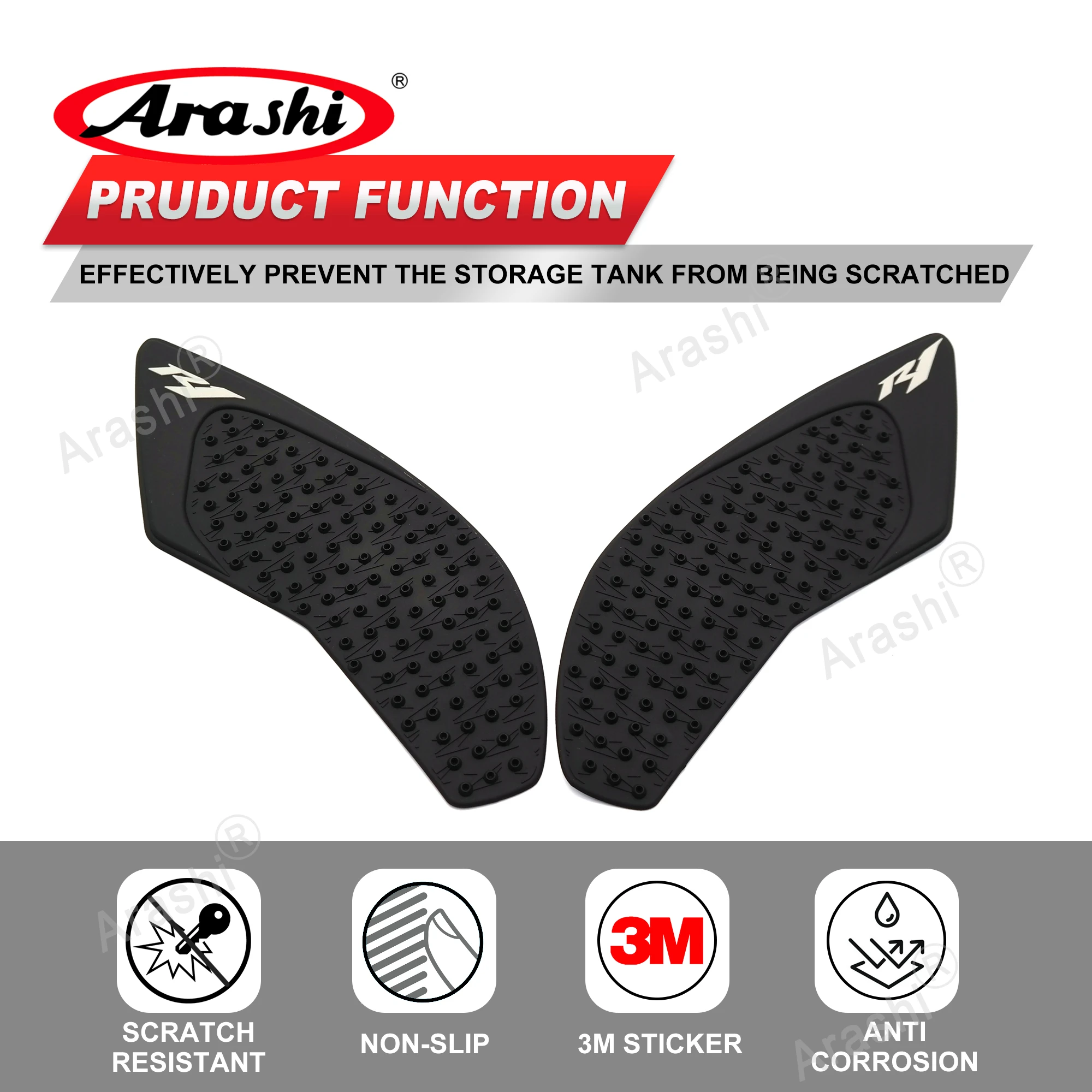 

YZF-R1 2015-2018 Motorcycle Fuel Tank Traction Pads Side Gas Knee Grip Protector Decal Sticker For YAMAHA YZFR1 YZF R1 2016 2017