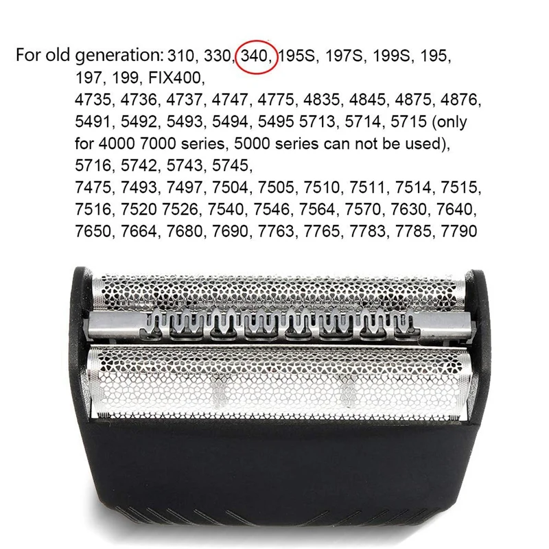 Replacement Shaver Head Shaver Foil Cutter Blade 30B For BRAUN 330 199 197S-1 195S-1 4845 4745 5743 7516 7475 7493 7763 7783