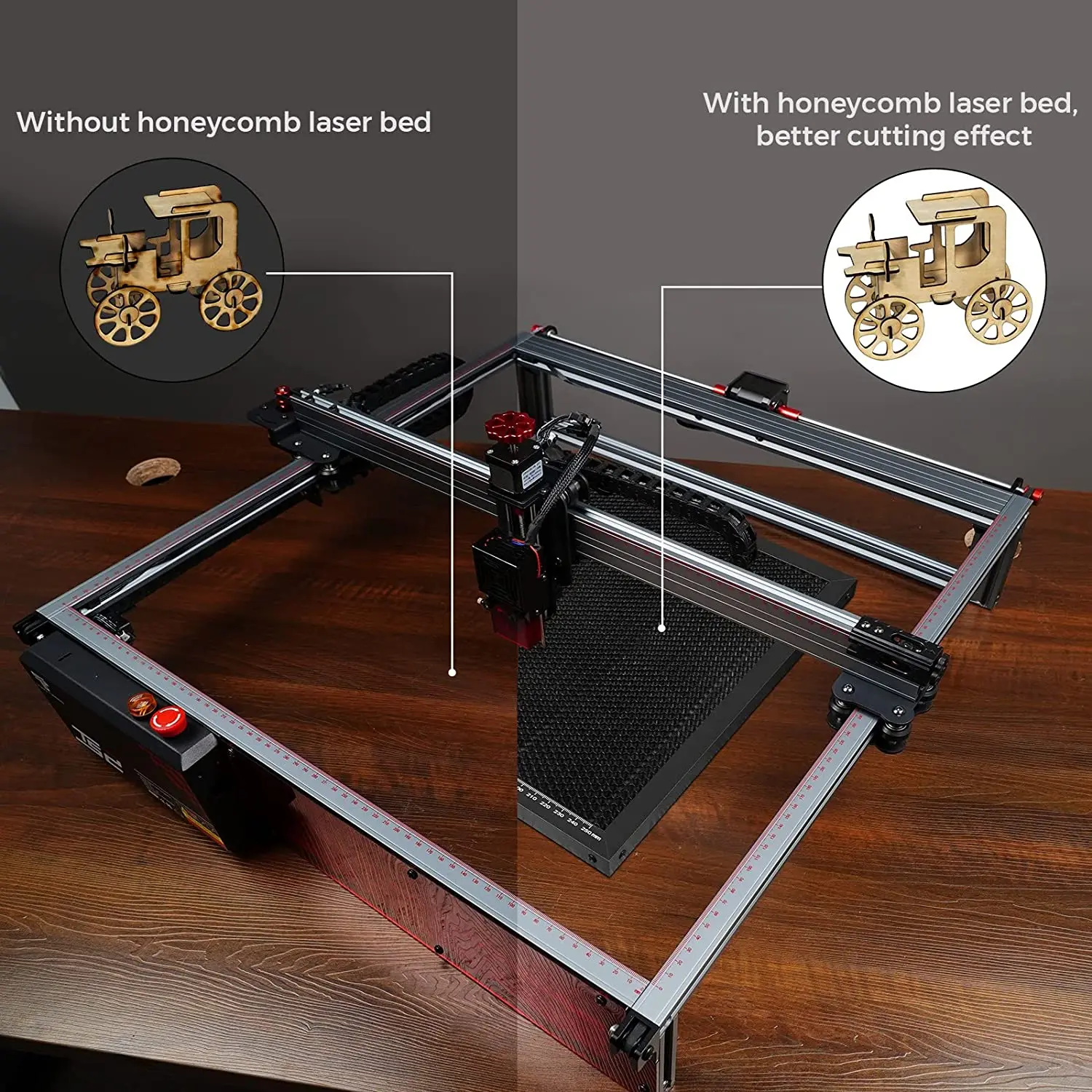 Máquina de grabado láser, mesa de trabajo de panal para cortadora de CO2/grabador láser TT- 5.5S, 220x220/300x30/300x220mm