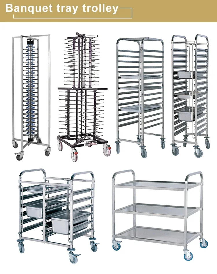 Hotel & restaurant detachable service cart dish collect cleaning trolley