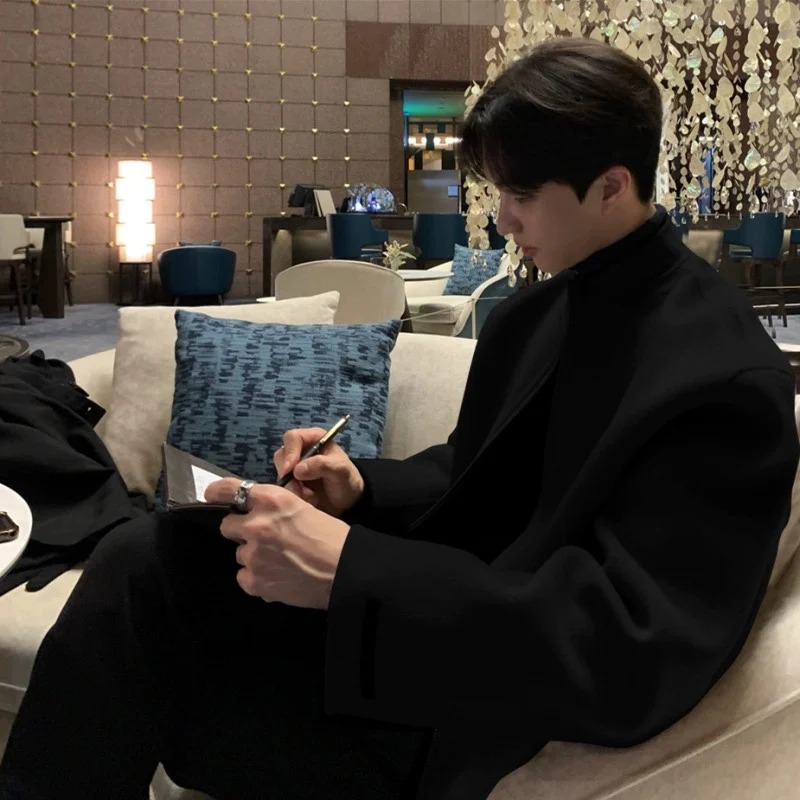 

Мужская шерстяная куртка Mature Ele: модная, теплая, утолщенная верхняя одежда для осени и зимы