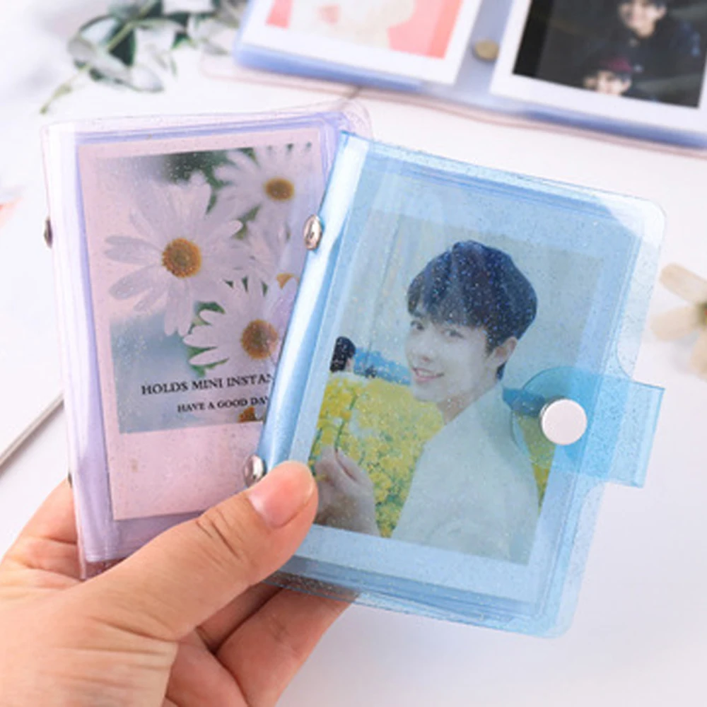 

High quality Transparent Glitter Jelly Color Card Stock Binders Albums Card Holder Photo Album Mini Photo Album Instax Album