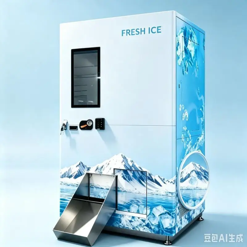 Customized Commercial Ice Maker Machine Automatic Ice Cube Vending System Intelligent Cooling Technology