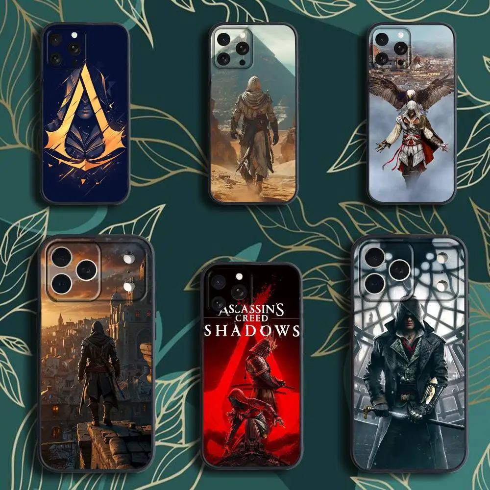 حافظة هاتف A-Assassins-s Game C-Creed لهاتف iPhone 17,16,15,14,13,12,Pro,Max,Plus,E,SE4,Air,Mini Black Soft Box #1