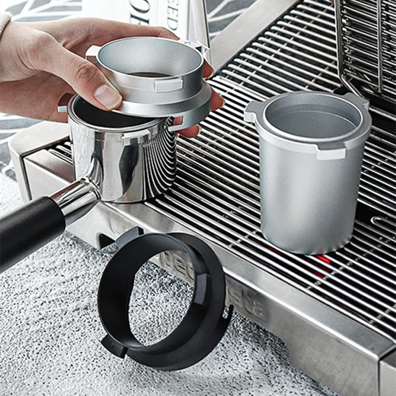 Rotary Twist Lock Dosing Funnel for Delonghi EC9335/EC9155/EC9665/EC9355 Espresso Dosing Cup 51mm Coffee Powder Receiving Ring
