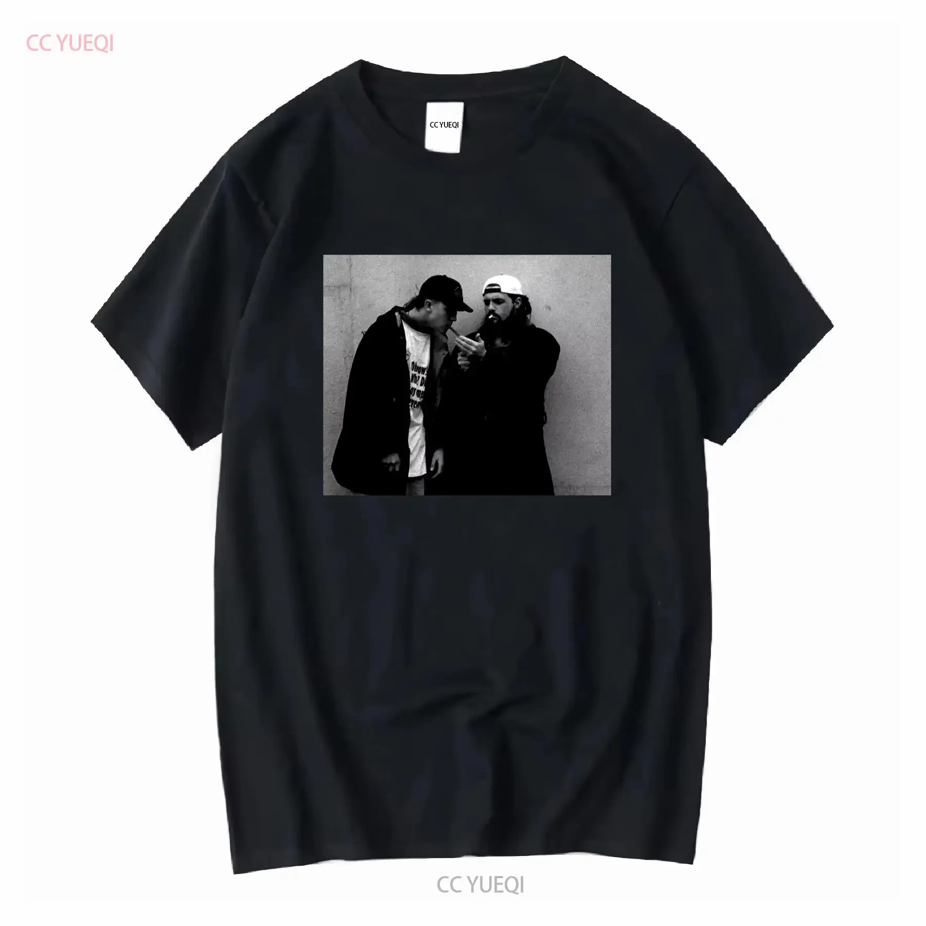 Clerks Cult Classic 90s Comedy Movie Fan Funny Jay and Silent Bob Black T Shirt vintage Washed Comfortable Versatile Unisex