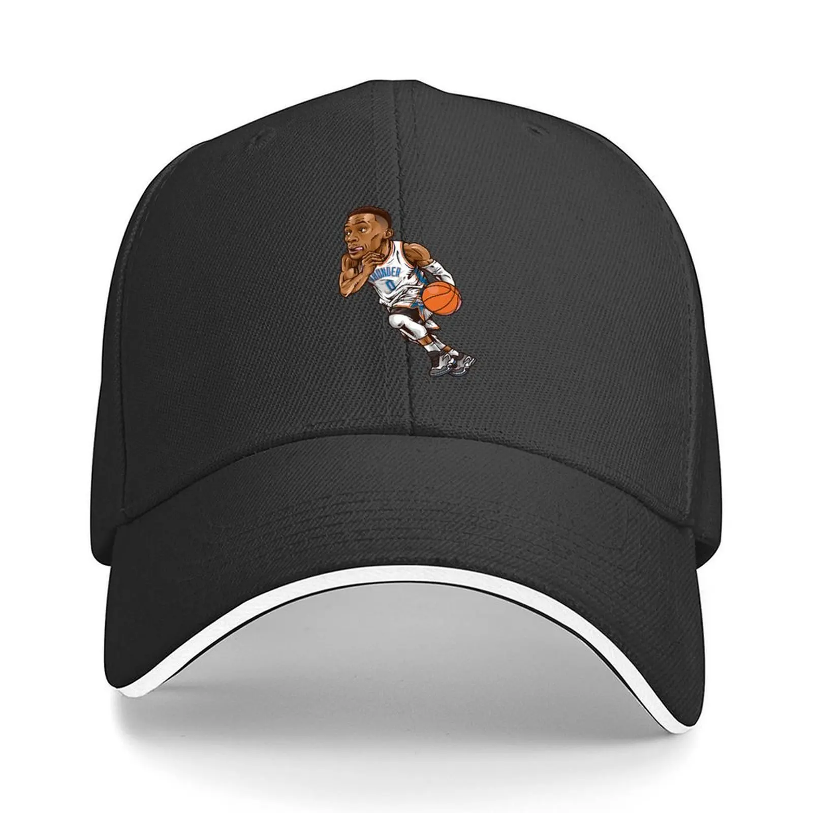 

Russell Westbrook 0 Draw Chibi Baseball Cap Sun Cap Mountaineering black Golf Women Caps Men's