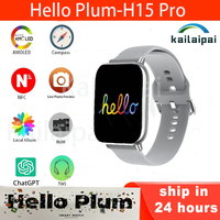Hello Plum H15 Pro SmartWatch Amoled 1GB Message ChatGPT Local Music Photo Ablum Women Men Series 10 Smart Watch For Android Ios