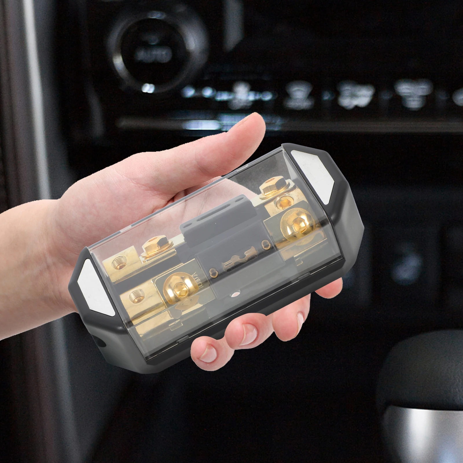 

Car Audio Box Amplifier Block Distribution Holder Speaker Plastic High Car Amplifier Fuse Block Power Easy Install