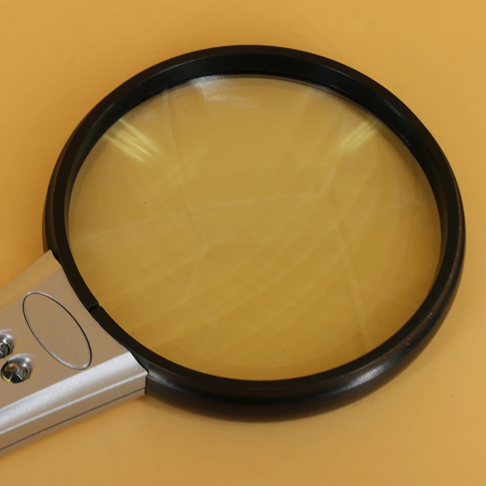 

1Pcs Multifunctional Magnifying Glass with Light Durable ABS and Optical Glasses for Reading Silver Handheld Magnifying Glass