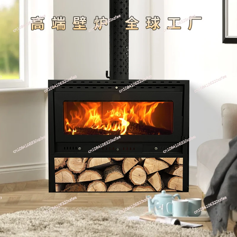 Nordic Fireplace Real Fire Firewood Indoor Firewood Modern Cast Iron Fireplace High-end Real Fire Wood