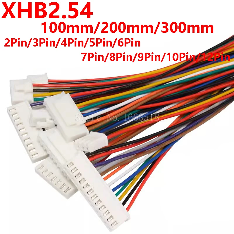 10PCS XHB 2.54mm Single Plug Wire Connector 10/20/30cm 24AWG Wire Double Head Forward and Reverse 2/3/4/5/6/7/8/9/10P