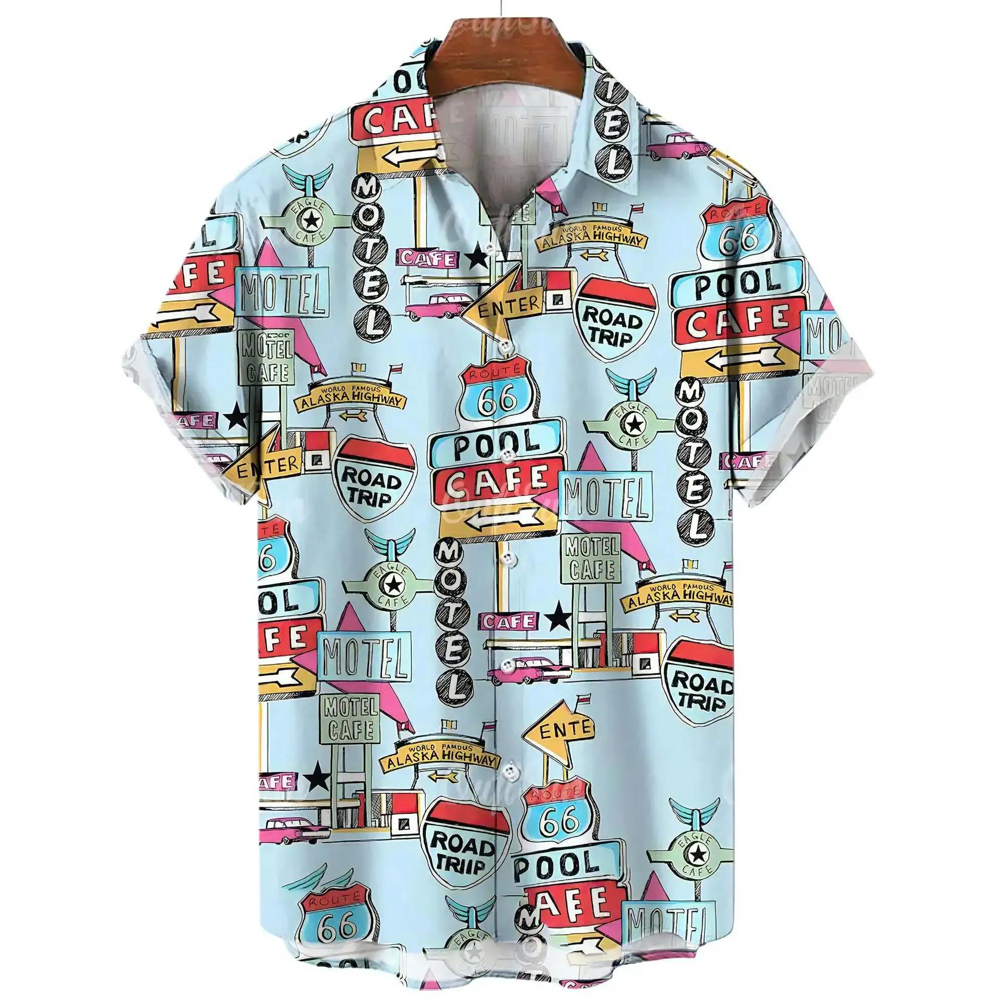 Рисунок 6 - Route 66, мужские рубашки с 3D принтом