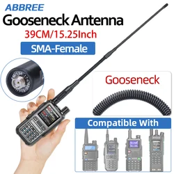 ABBREE AR-166 Antena Walkie Talkie Cuello Cisne SMA-Hembra UHF VHF