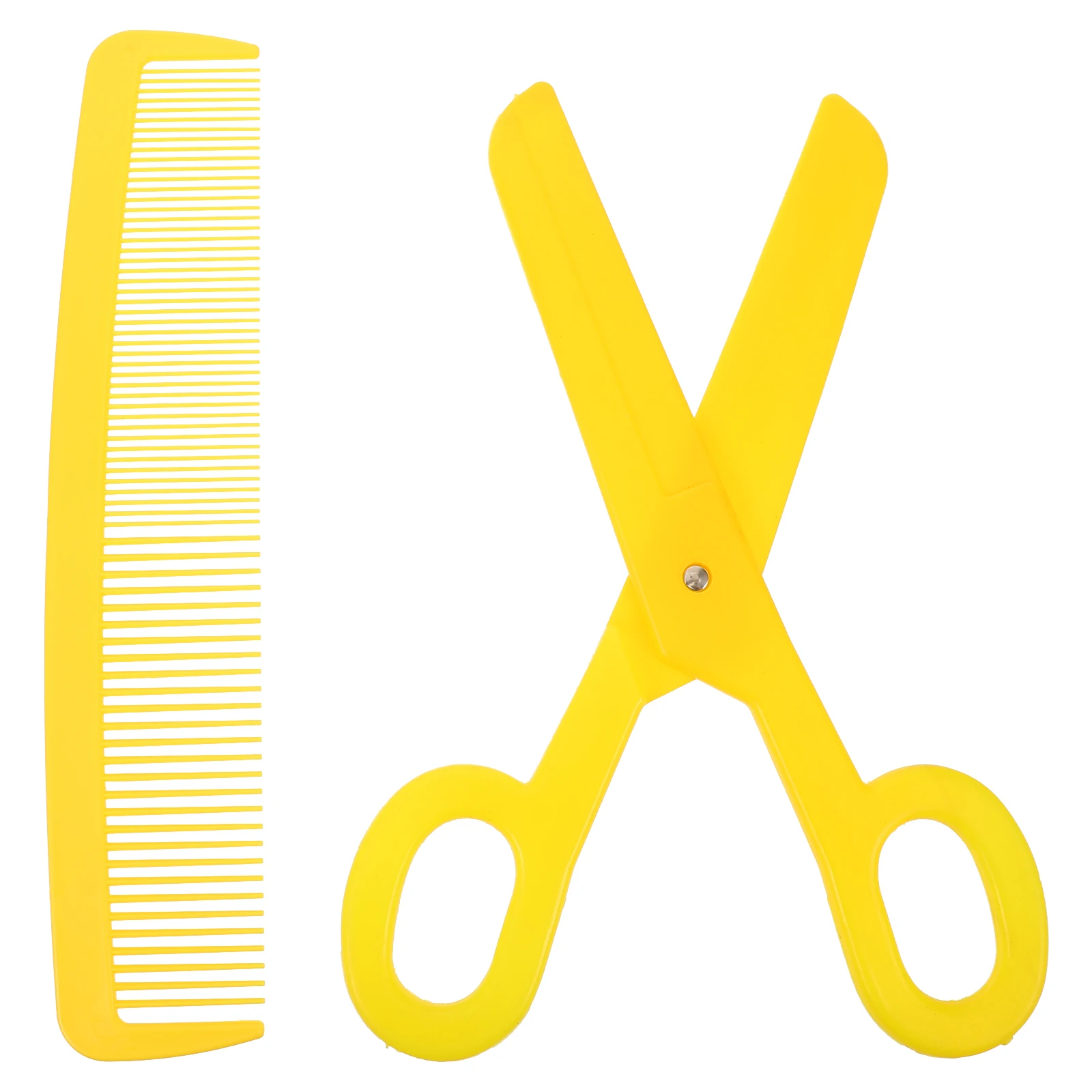 

2 Pcs Halloween Giant Clown Scissors Comb Plastic Circus Stage Performances Props