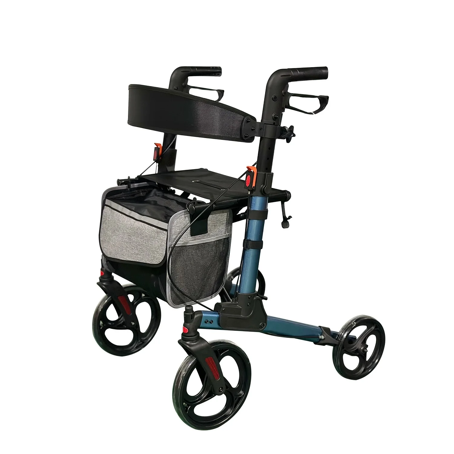 Aluminum Frame Assisted Walking Rollator Adult Disability 4 Wheels Walker With Seat And Storage Bag Rollator Walker