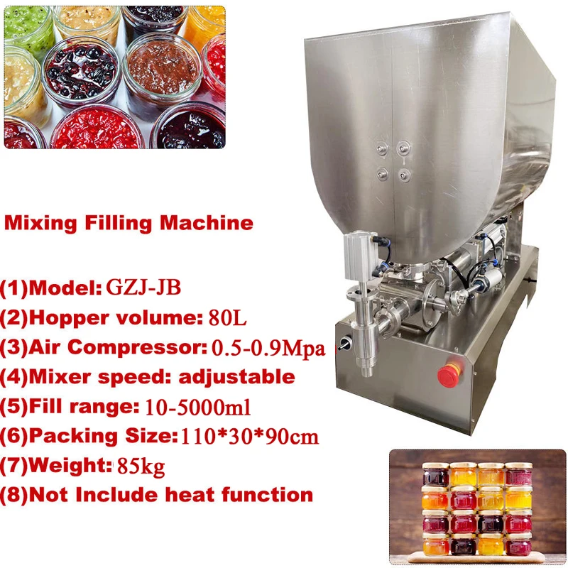 PBOBP Horizontal Single Nozzle Automatic Oyster Sauce Mixing And Filling Machine For Tomato Sauce