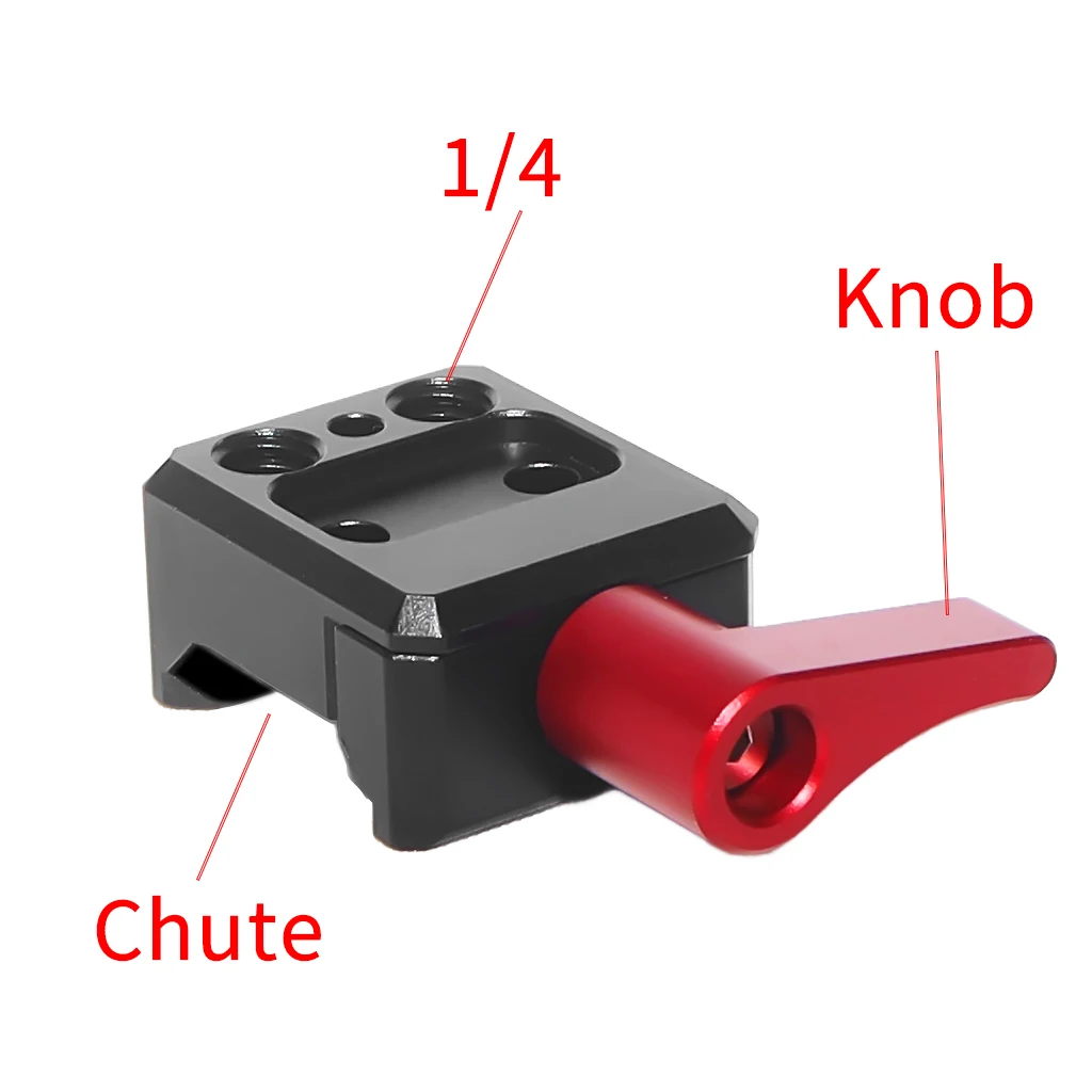 Schnellverschluss-NATO-Schienenklemme, 1/4 Zoll, 3/8 Zoll, Montagelöcher für Kaltschuh-Monitor, Unterstützung für DSLR-Kamerakäfig, Rig-Verlängerung, magischer Arm – Detail 2