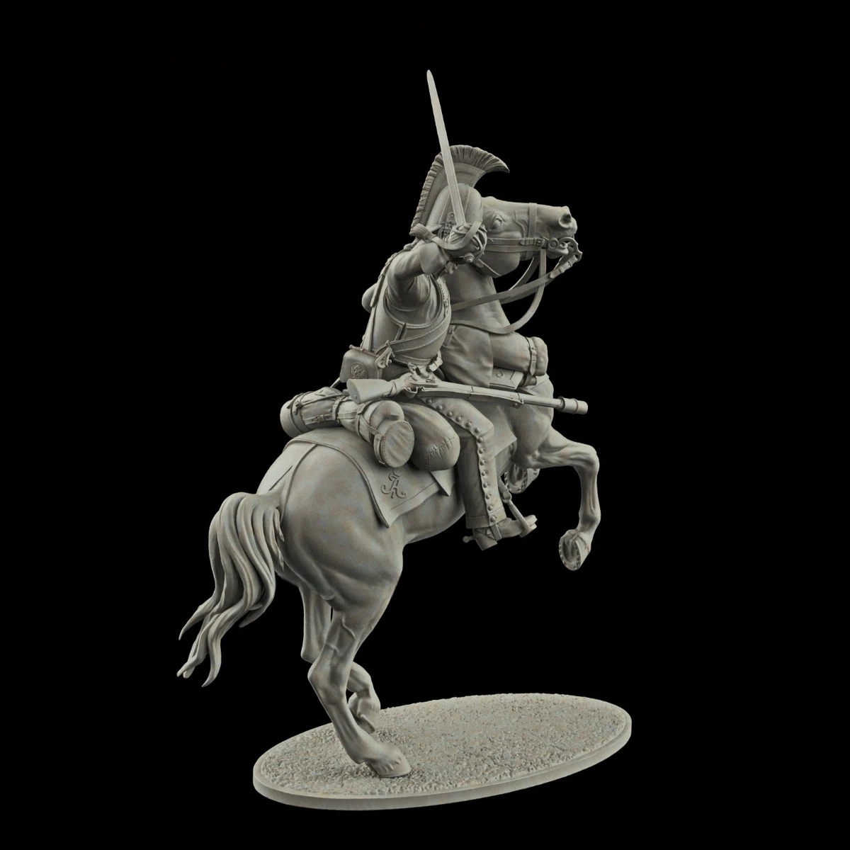 75MM Resin Figure Unpainted Model Kit, Military Theme, Russian Cuirassier Regiment Private Unassembled and Unpainted GK