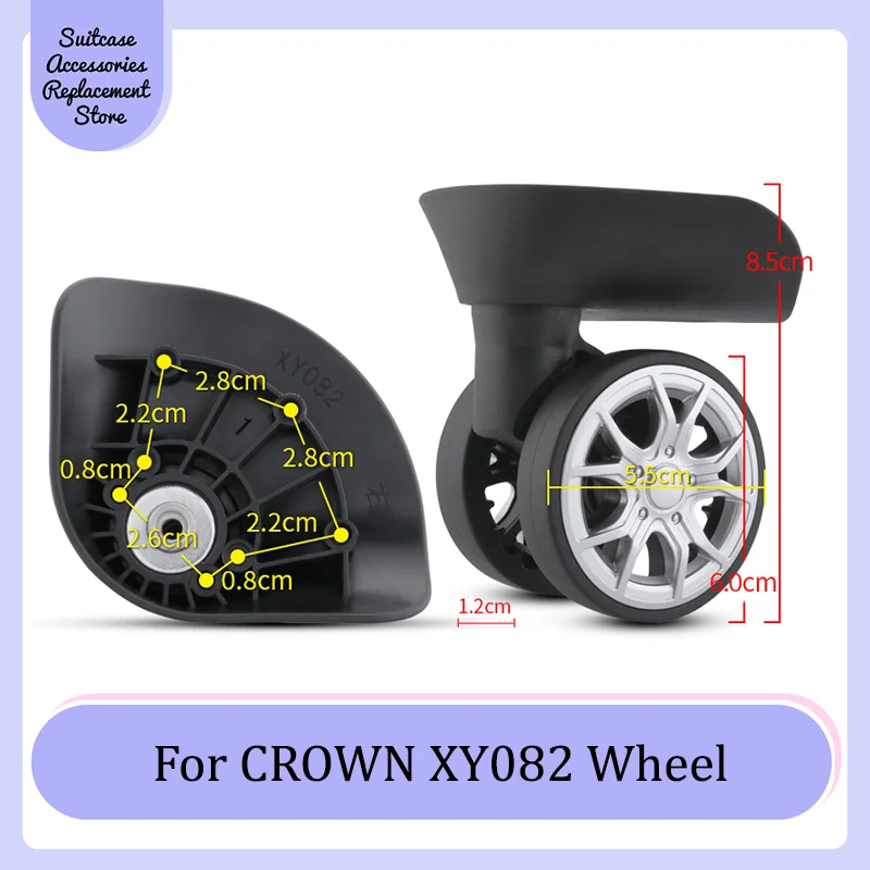 

For CROWN XY082 Rotating Smooth Silent Shock Absorbing Wheel Accessories Wear-resistant Universal Wheel Replacement Suitcase