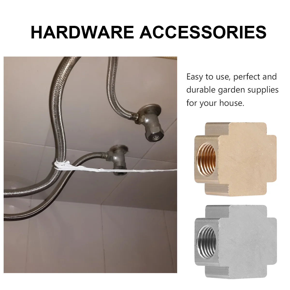 

2Pcs Female Thread Fitting Brass Barstock Connector for Gas Fuel Hydraulic Systems Durable