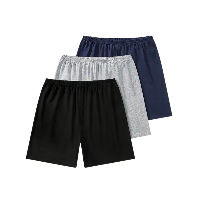 Men's Solid Sleeping Pant Plus Size Soft Elastic Shorts Breathable Fabric Loose Relaxed Fit Casual Attire Sports Wear Easy Match