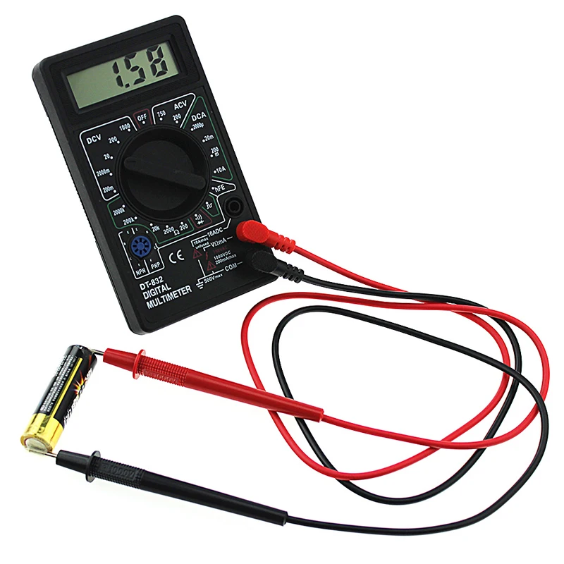 Multimetro digitale professionale DT832 LCD per voltmetro DC AC amperometro Ohm Tester