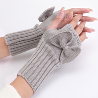 Half Finger Gloves For Women Winter Soft Warm Wool Knitting Arm Short Warm Fingerless Mittens Handschoenen Unisex Guantes