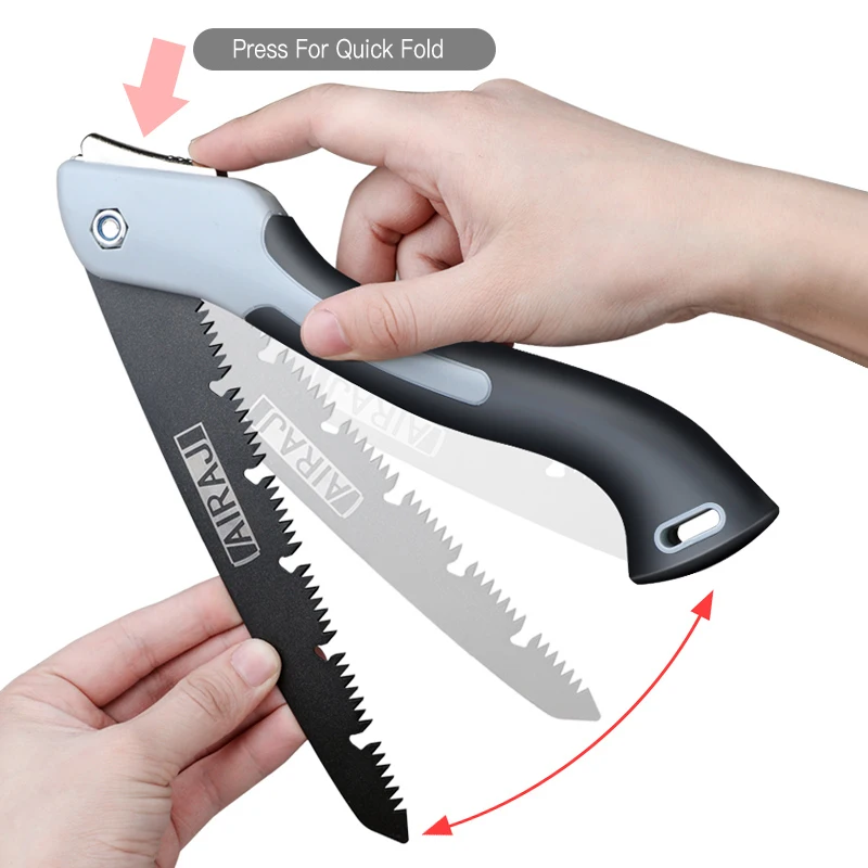 AIRAJ Folding Saw Woodworking Folding hacksaw Multifunction Cutting Wood Sharp Camping Garden Prunch Saw Tree Chopper Knife Hand