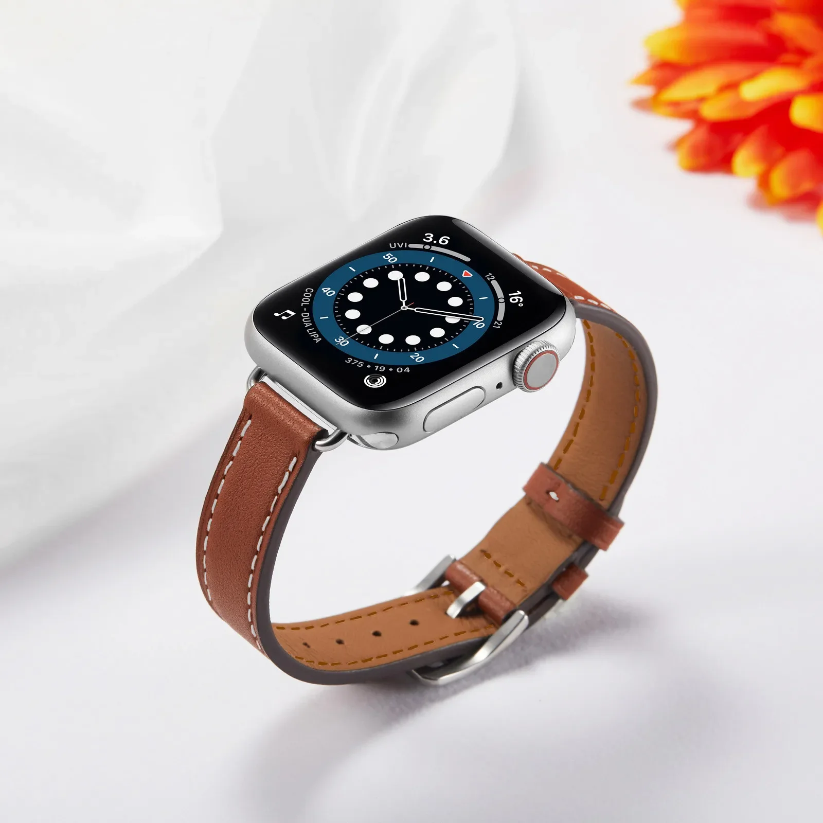 Leather Strap for Apple Watch Band Ultra 2 49mm 41mm 45mm 42mm 38mm 44mm 40mm 46mm Business Bracelet for iWatch10 9 8 7 SE 6 5 4