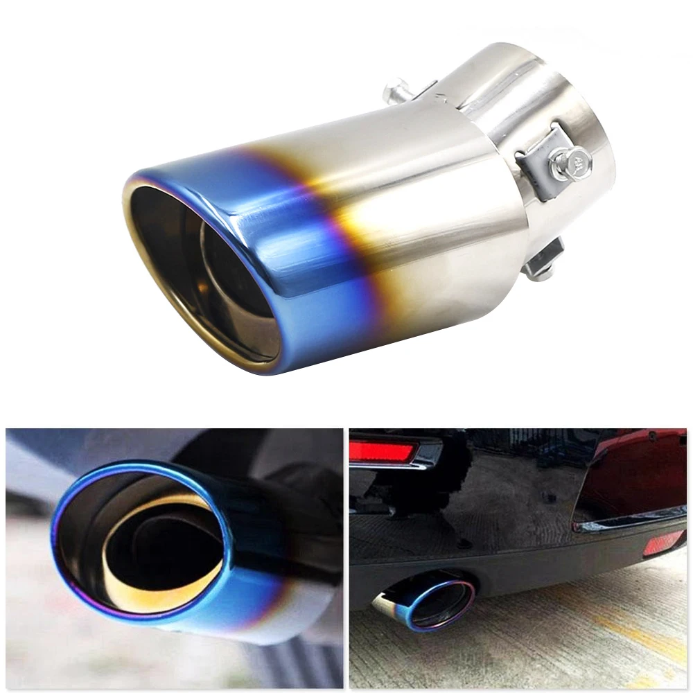 Car Exhaust Muffler Tip Round Stainless Steel Pipe for Jeep Wrangler Liberty Trailhawk Commander Renegade R AMG GT GLC