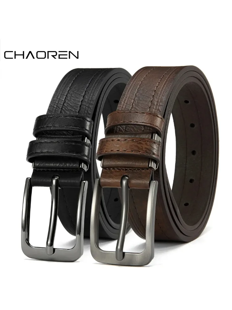 Ceinture classique en cuir pour hommes et femmes, boucle ardillon en métal, décontractée, Vintage, en Jean, cadeaux