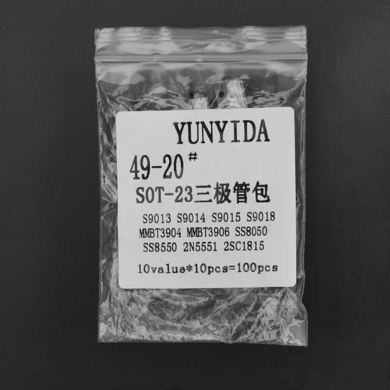 100 шт SOT-23 транзистор образец комплекта посылка 10 видов триодов