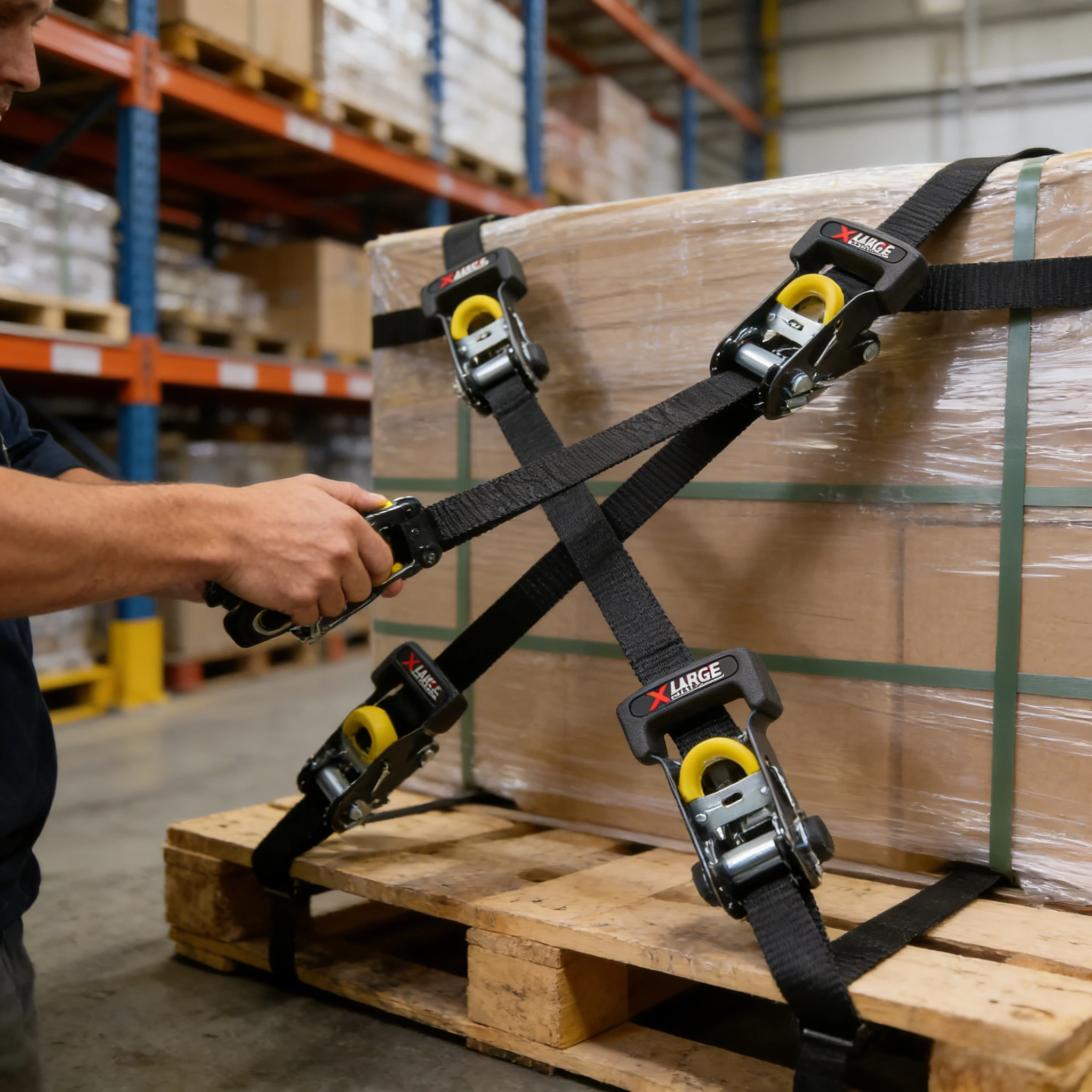 Heavy-Duty Ratchet Tensioner Straps - 1/3/5m 25mm Thickened, Car Cargo Binding Strapping Belt Rope