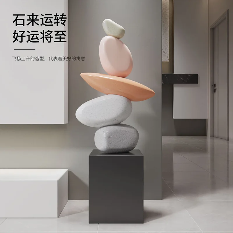 Creative design fashion stone to run modeling living room TV cabinet decoration ornament entrance resin decoration ornament