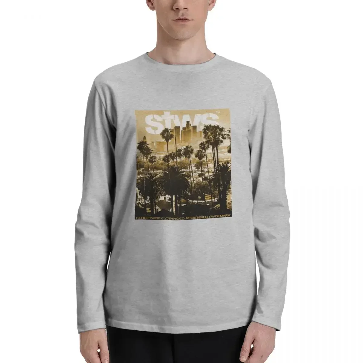 Streetwise Jungle Los Angeles Palm Long Sleeve T-Shirts T-shirt Tee Rare Funny Novelty Best Seller