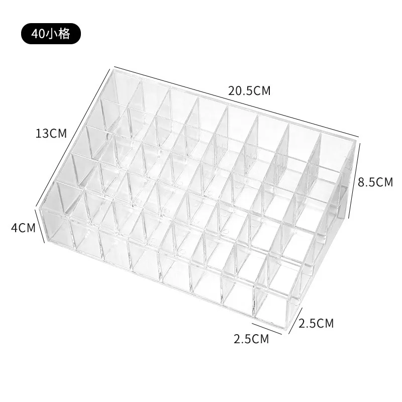 Display Big 9/40 Grid Lipstick Stand Trapezoid Clear Makeup Case Bathroom Cosmetics Lipstick Storage Box Dropshipping