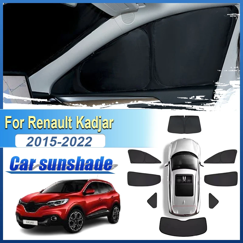 

For Renault Kadjar 2015-2022 2017 Car Sunshade Sun Protection Windshield Privacy Visor Anti-UV Shade Auto Tools Part Accessories
